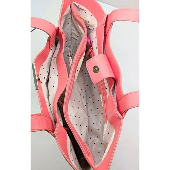 On 34th Azriell Extra-Large Tote Peony Coral, Created for Macy's (MSRP $130) - Picture 9 of 10